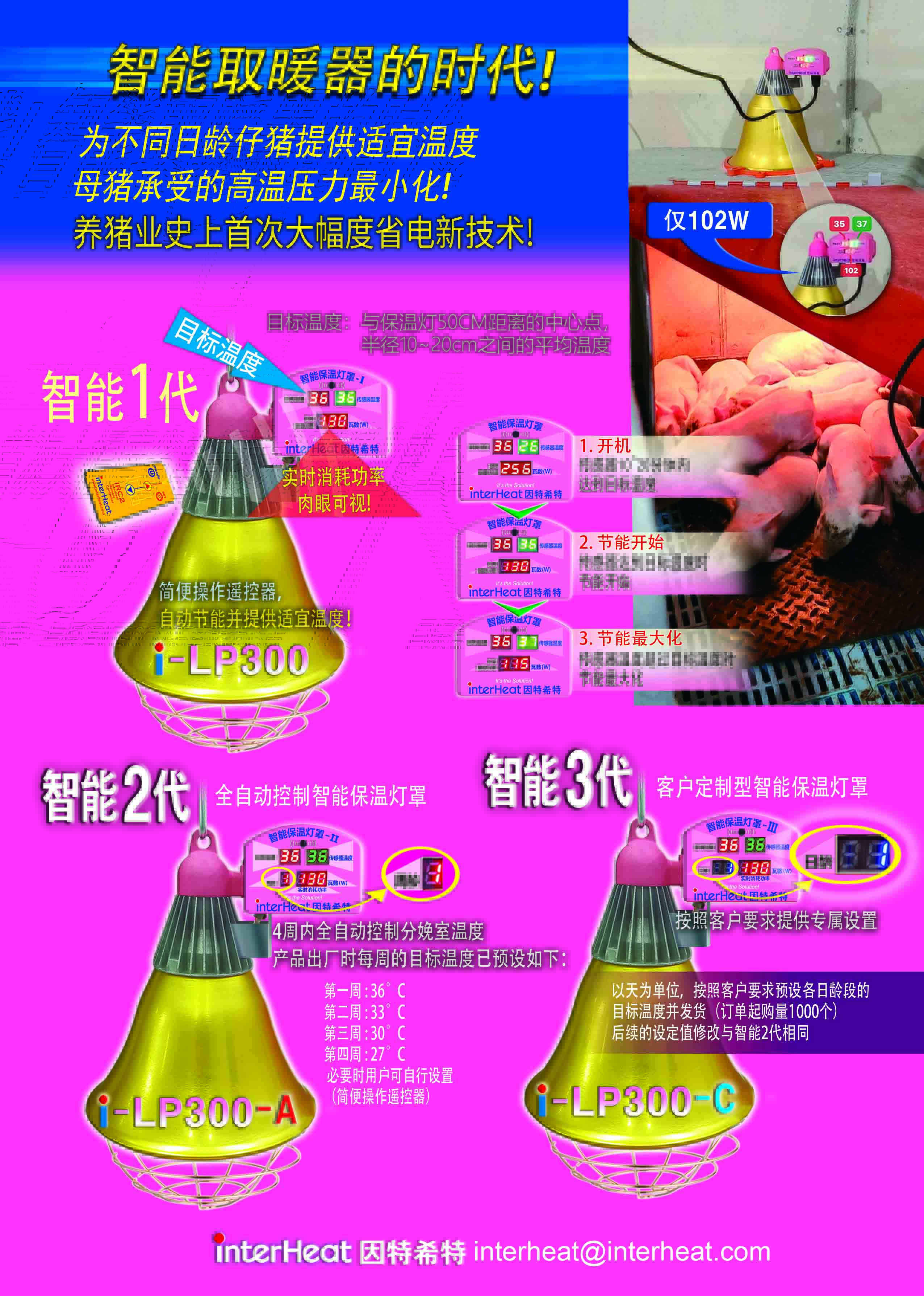 智能保温灯罩(内置温控器)